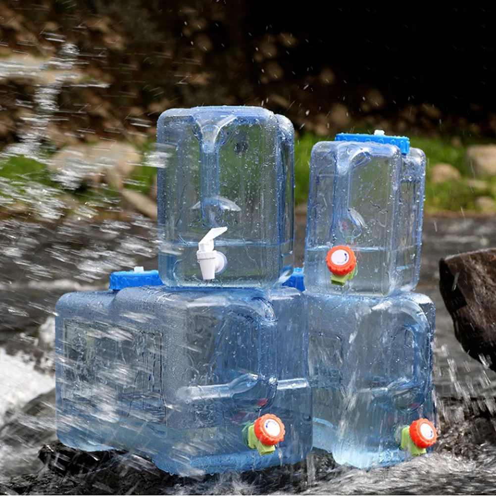 

7.5L Outdoor Water Bucket Food Grade Pc Thickened Storage Tank Easy Clean Wide Mouth For Camping Driving Beverages Tea Sets Blue