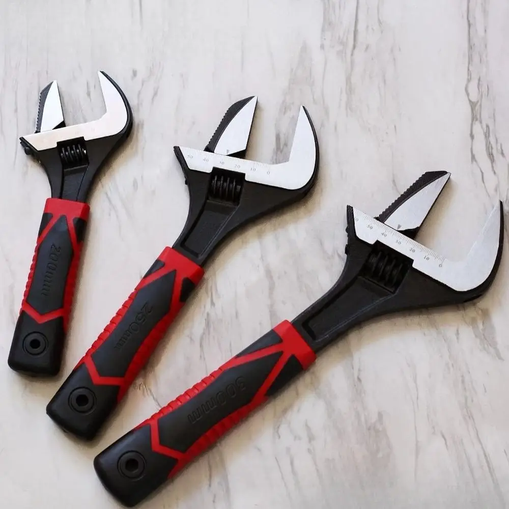 

Short Handle Bathroom Wrench Large Opening Sturdy Adjustable Spanner Tube Nut Toilet Sink Easy to Use Plumbing Wrench