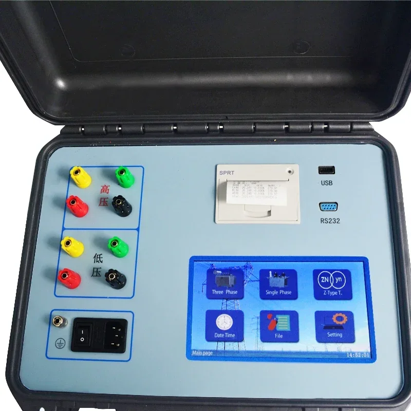 JST920A Testador de relação de giro de transformador trifásico Ttr Tester