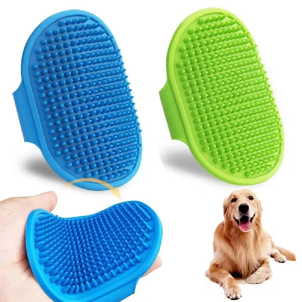 Pet Bath Brush Soft Rubber Cat Dog Massage Comb Grooming Glove Hair Remover Cleaning Tool Cat Scratch Itches Toy