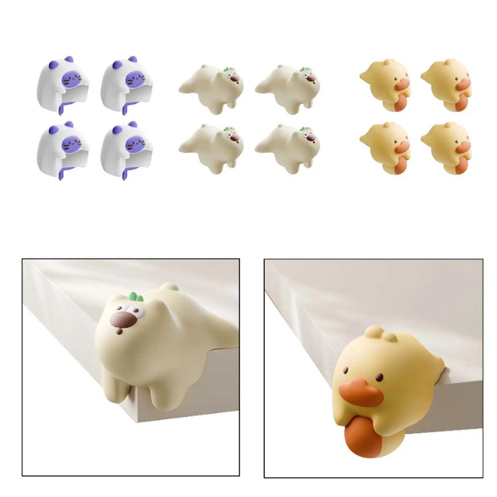 

4 Pieces Corner Protectors Edge Safety Guards Easy Installation Edge Guards Furniture Edge Protectors for Bderoom Baby Proofing
