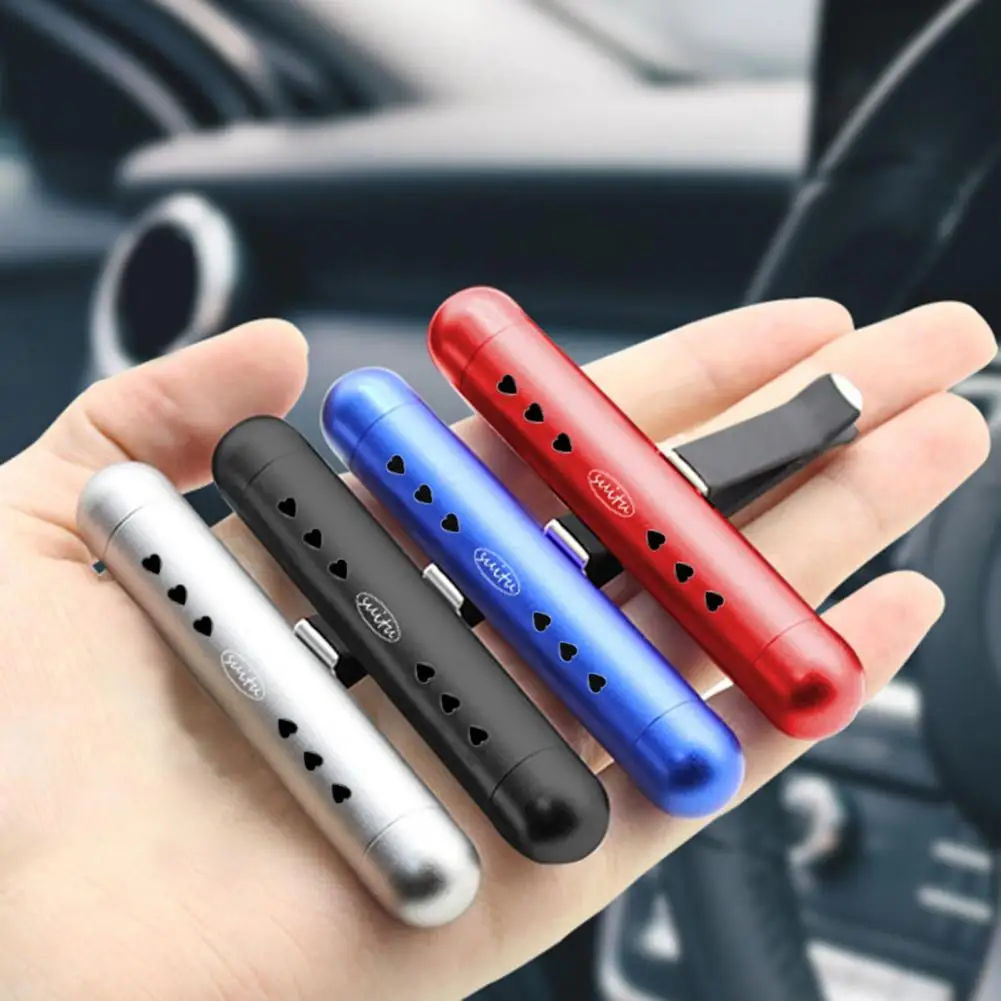 Car Aromatherapy Anti-slip Auto Vent Clip Diffuser Cutout Heart Fragrance Freshing Cylindrical Essential Aromatherapy with Incen