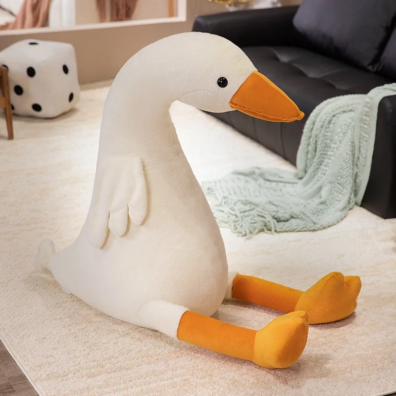 Lovely Soft Big White Goose Pillow Plush Toy Big Goose Doll Children Sleep with Comfort Doll Kawaii Toy Gifts