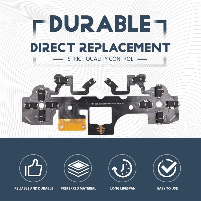 ABJF-Эргономичный микропереключатель, тактильный набор триггеров для волос с щелчком для контроллера PS5 BDM-030/040/050, комплект печатной платы с 12 клавишами
