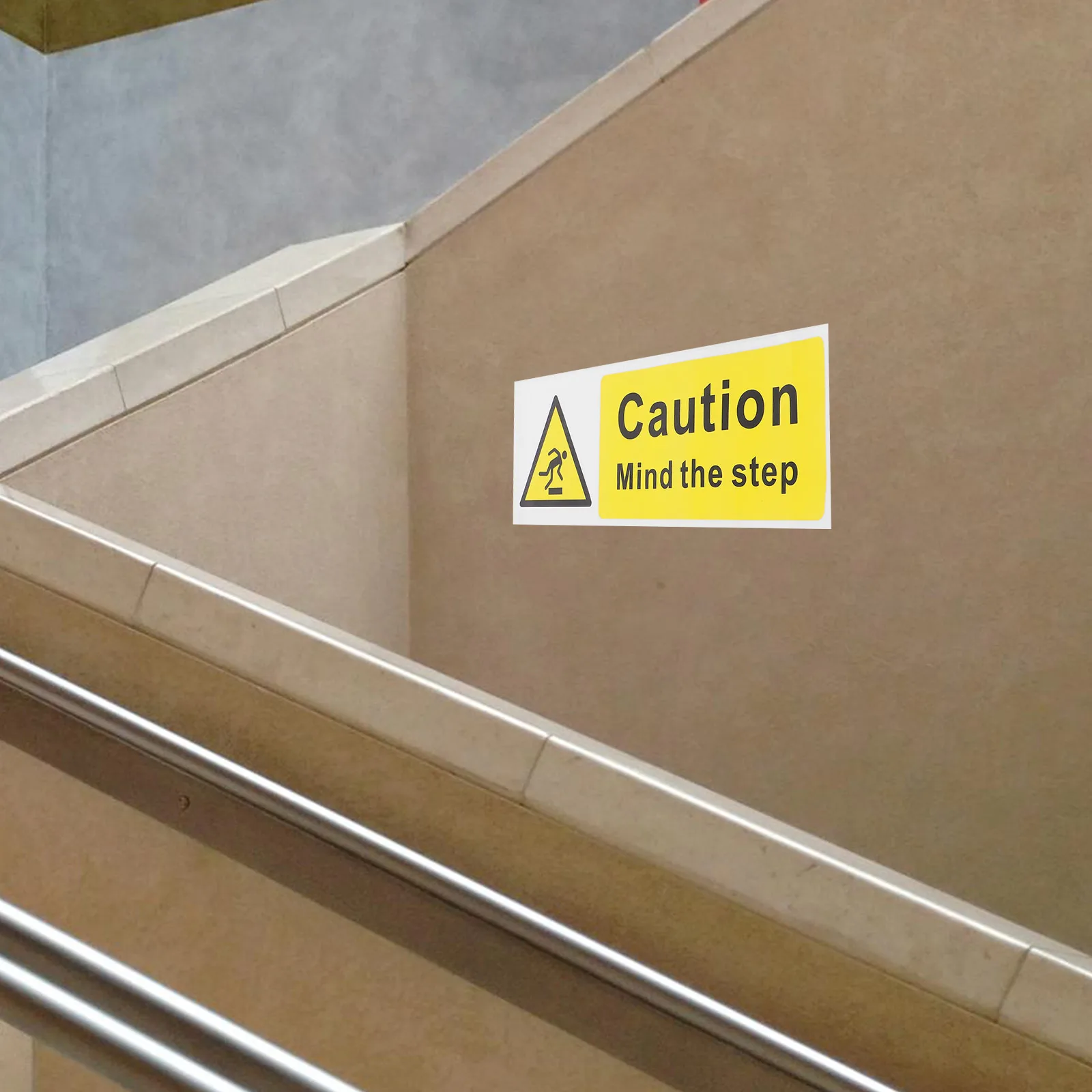 

Self Adhesive Warning Signs Caution Mind Step Stickers Safety Waterproof Bright Colors Traffic Safety Signs
