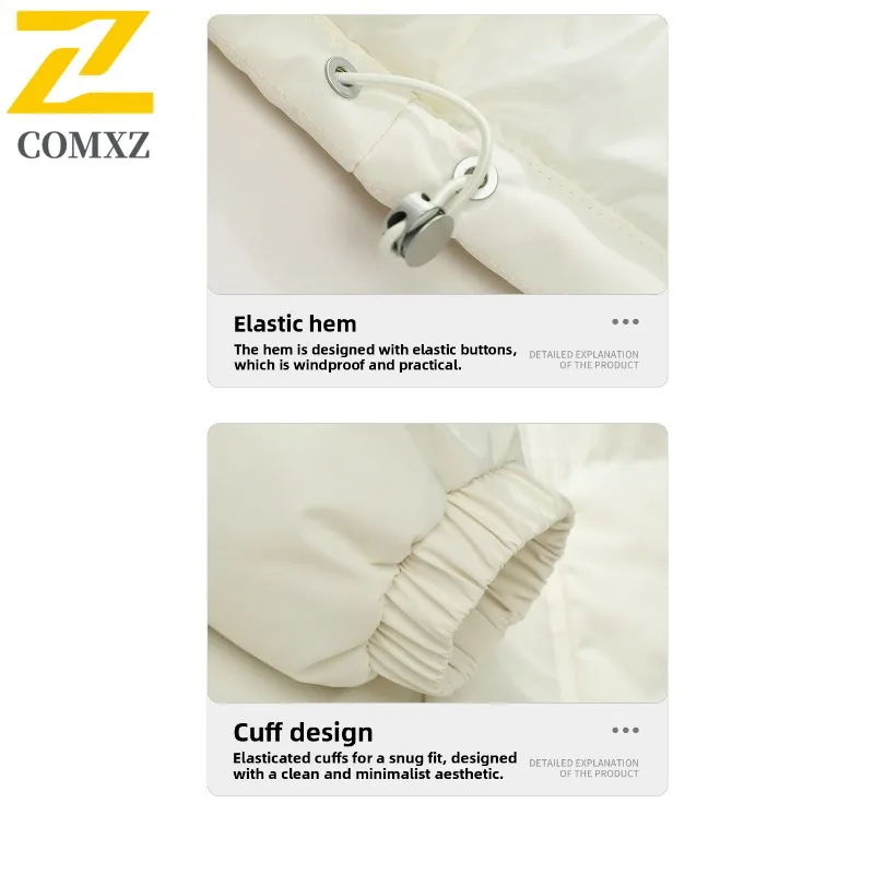 CoMXZ Homens Parker Casaco Grosso Quente Com Capuz Cor Sólida Esqui Ao Ar Livre Viagem Acolchoado Jaqueta 2025 Acampamento Jaqueta de Inverno de Alta Qualidade