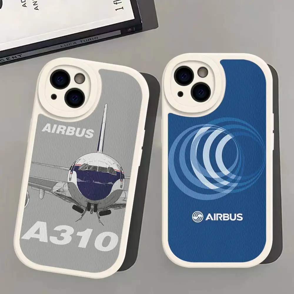 A-Airbus Logo Phone Case For IPhone 16 15 14 13 12 11 Pro Max Plus Shockproof Leather Cover