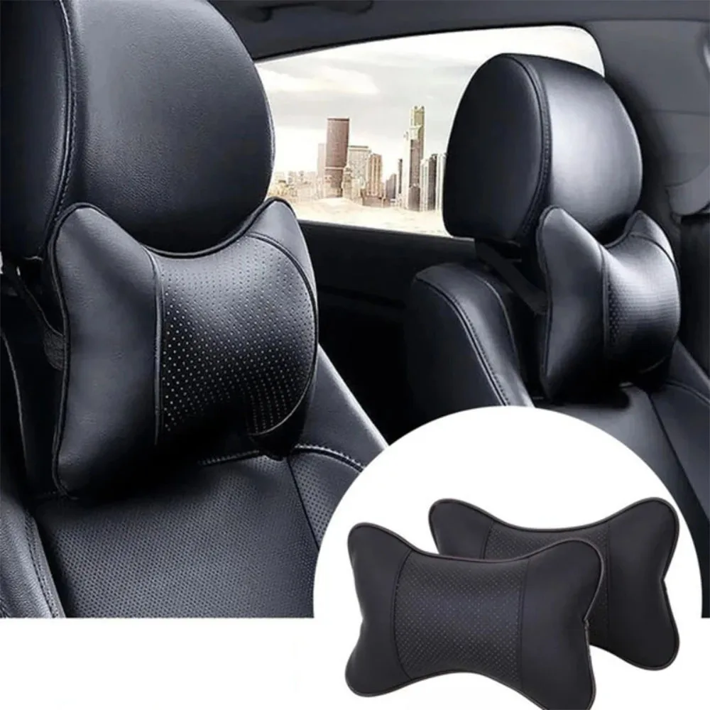 Leather Car Headrest Pillow 5