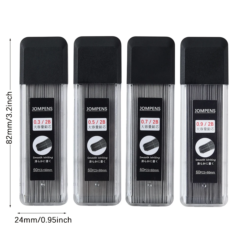 2B Automatic Pencil Refill Leads 0.3/0.5/0.7/0.9mm 3Box Leads ,For Sketching, Drawing, Daily Writing, And Office Stationery image 6