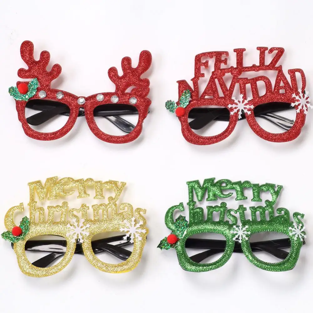 Christmas Glasses Plastic Decorative Glasses Children's Christmas Party Clothing Accessories Photos Props Christmas Decoration 2