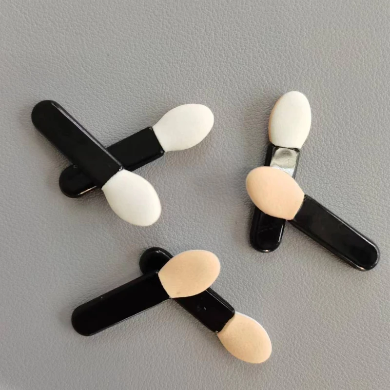 50/100pcs Single-Head Sided Eyeshadow Applicator Mirror Chrome Pigment Sponge Stick Nail Powder Brushes Sponge Disposable