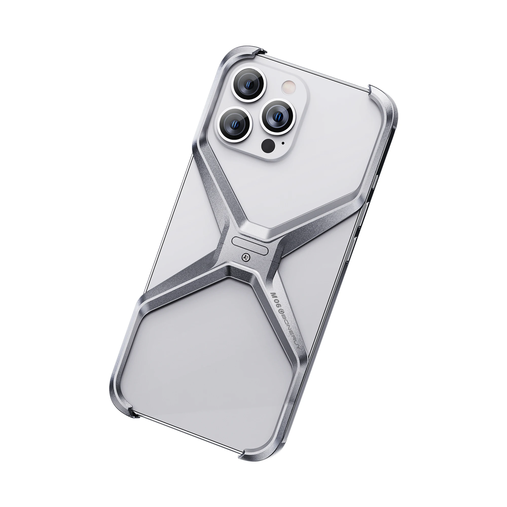 Luxury Four Corner Protection Super Cooling Case for iPhone 15 Pro Max 14 15 Pro Comfortable Grip Metal Body M06 Crazy Air Case