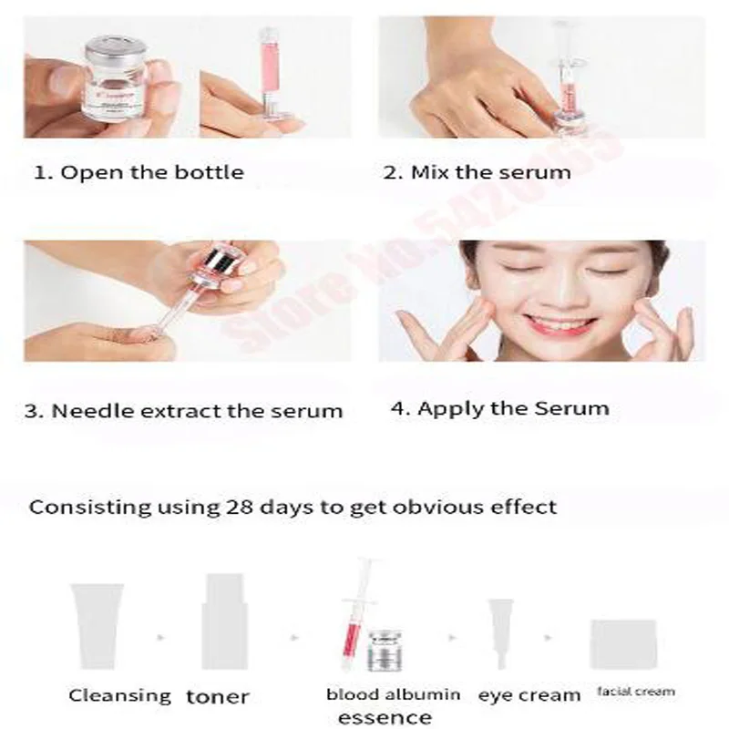 Face Serum Protein Ampoule Collagen Astaxanthin Instant Remover Wrinkle Anti-Aging Lifting Firming Fade Fine Lines Skin care