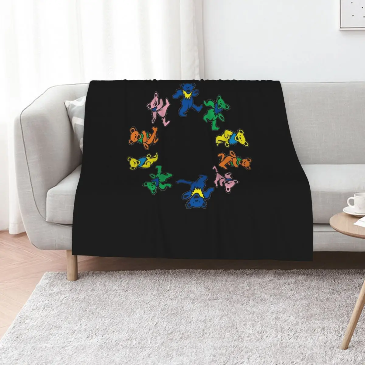 grand cercle d&x27;ours morts T-shirt classique Throw Blanket Cozy Throw Blanket Birthday Gift for Him Her