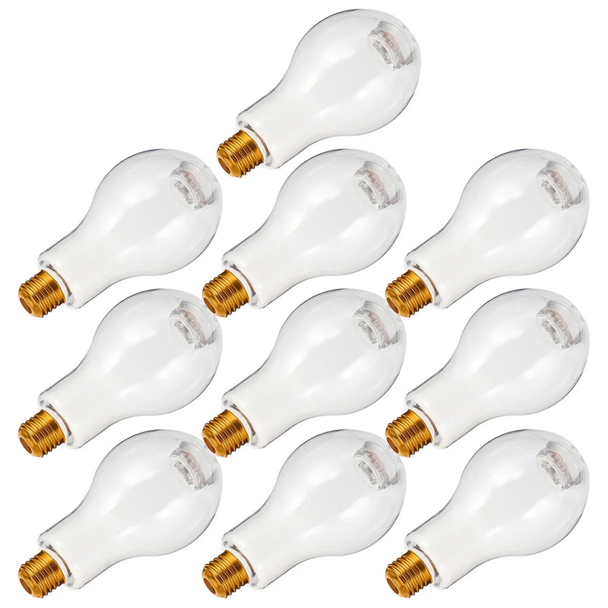

10 pcs Glowing Bulb Shaped Plastic Bottles 300ml Safe Reusable Beverage Juice Tea Party Supplies