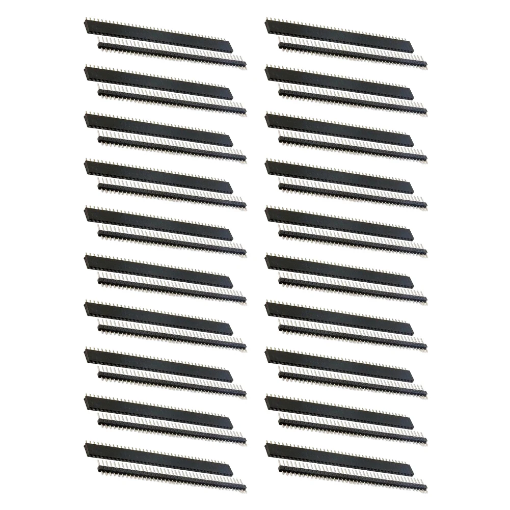 40pcs 2.54mm Breakaway Board 40 Pin Male Female Header For Solder Pins For Circuit Board Connection Electronic DIY Projects