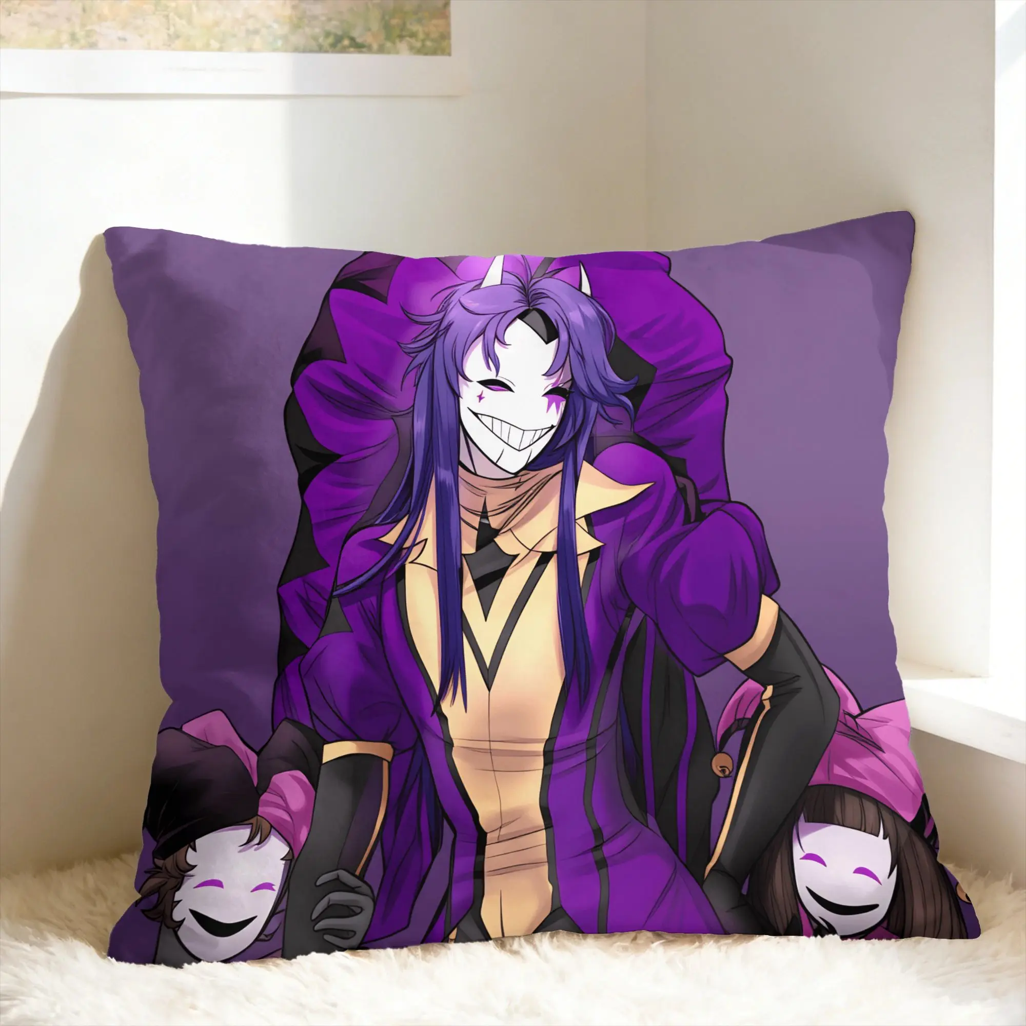 F-Freak C-Circus Jester Pillowcases  Funny Pillow Case For Sofa Couch Bed Living Room Custom Pillow Cover