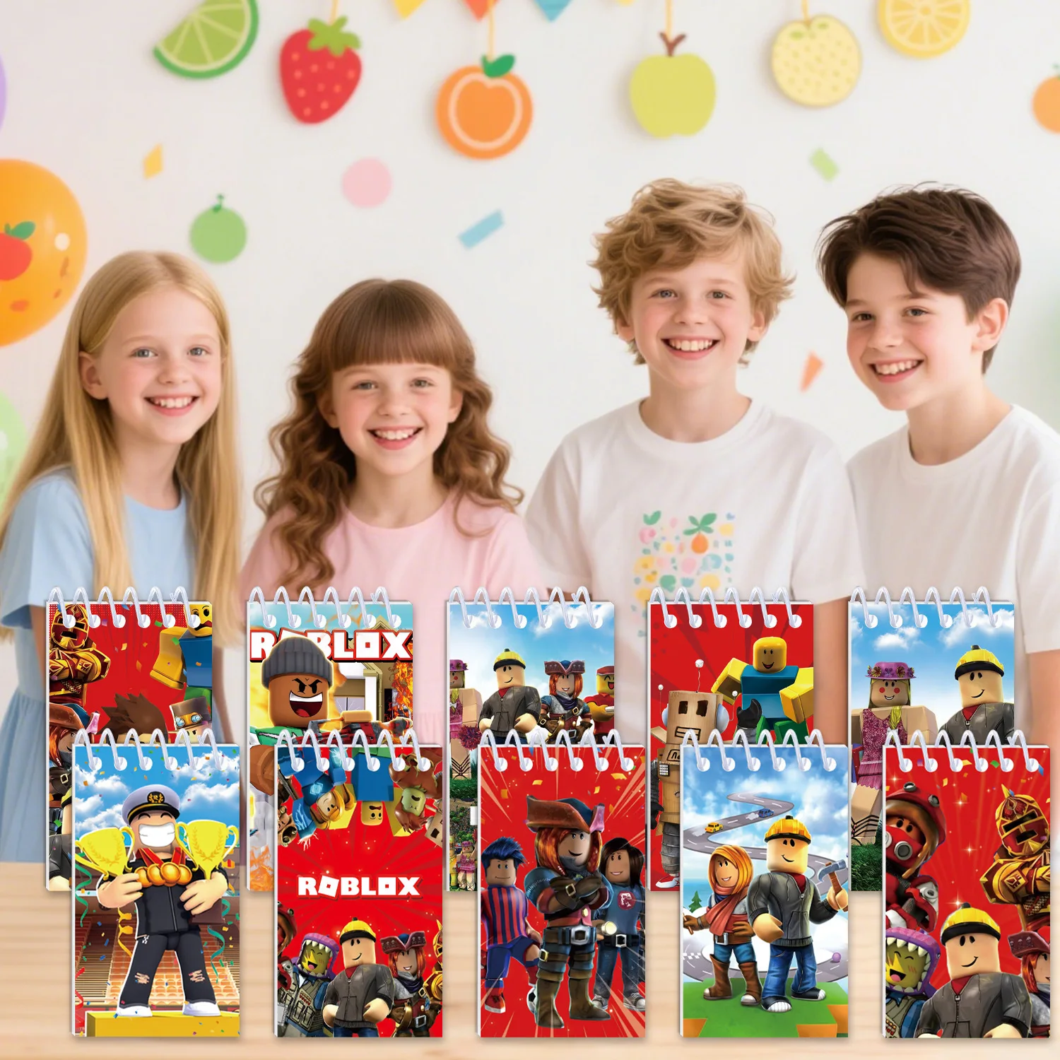 1/2/3/4 عبوات Roblox موضوع حفلة عيد ميلاد زينة طالب دفتر صغير المفكرة للفتيات أو الفتيان لوازم استحمام الطفل #6