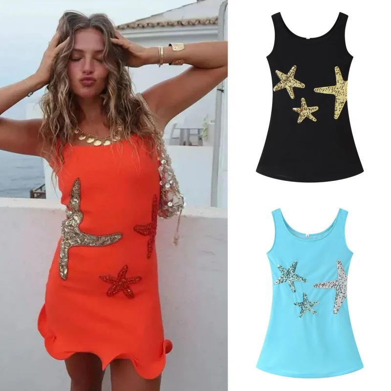 

Amazon Cross-Border Foreign Trade European and American Women's FashionZASummer new fashion sequin embroidered mini dress