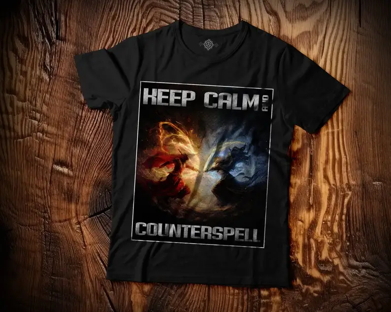 Keep Calm And Coutnerspell! US T Shirt Dice DnD D20 Gaming Rpg D And D Cool Gift Art Retro Top Tee Limited Edition