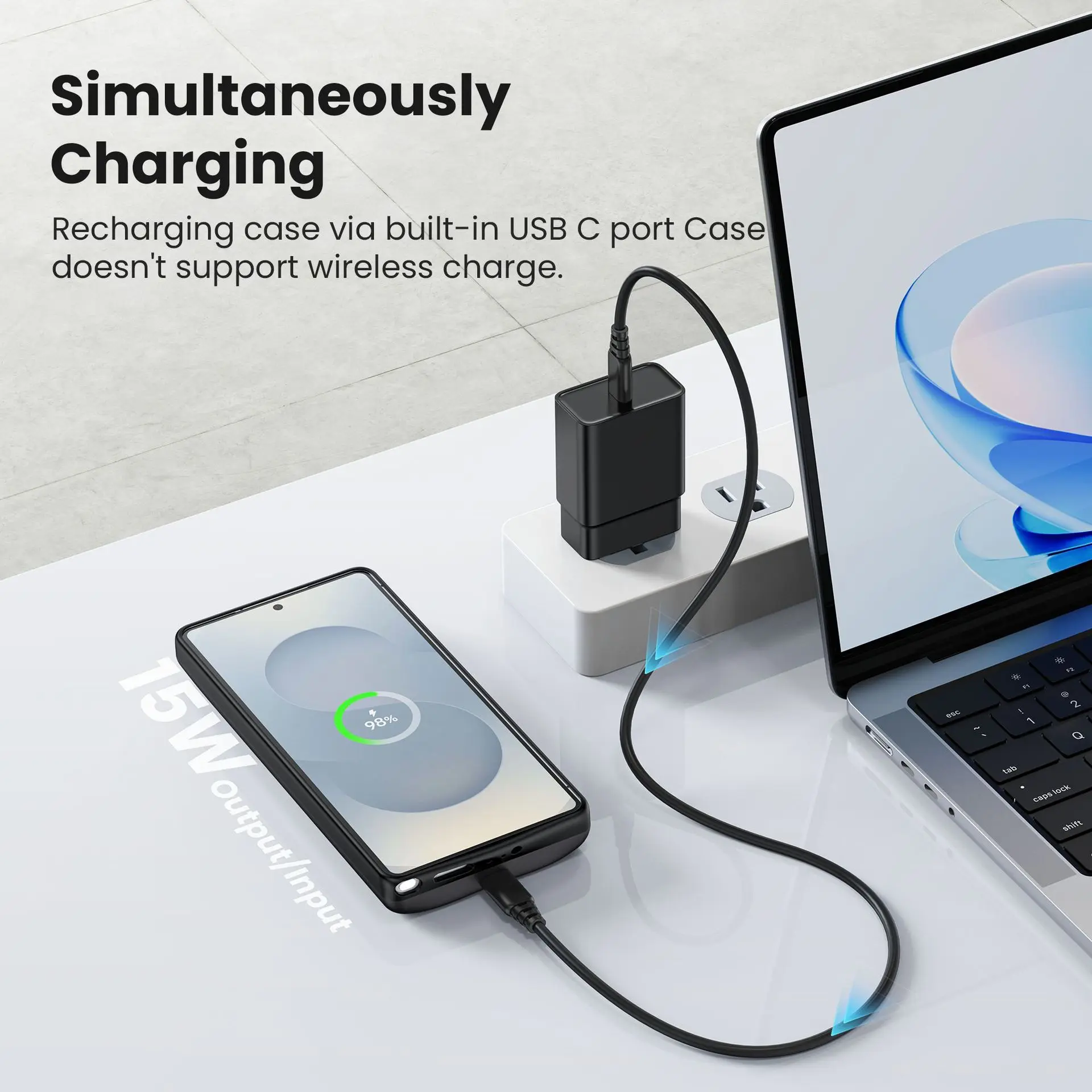 10000mAh Battery Charger Case for Samsung Galaxy S22 S23 S24 S25 Ultra Plus Power Bank Charging Back Clip Battery Case Cover