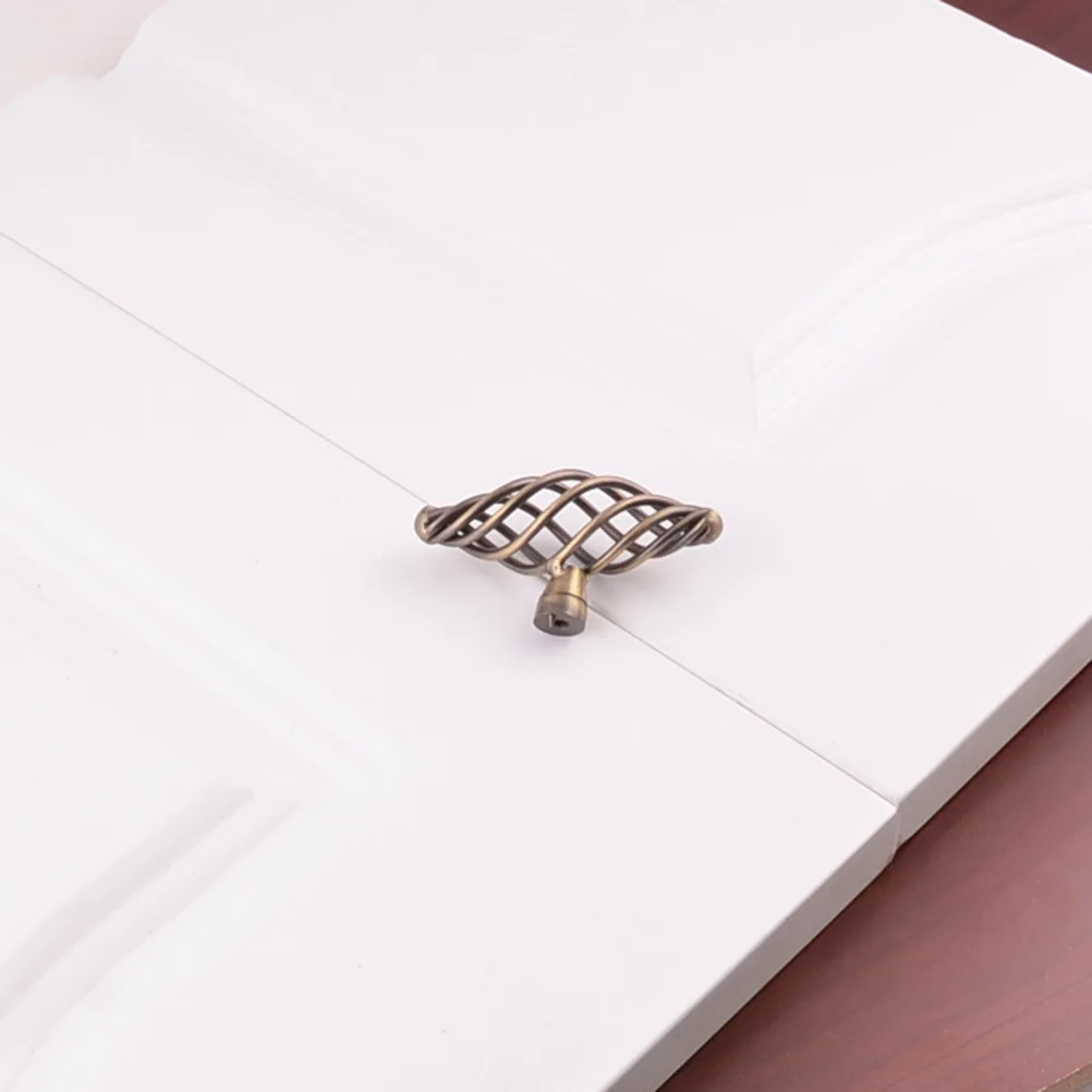 

4Pcs Alloy Drawer Knobs Bird Cage Style Pull Handle Creative Cabinet Hardware for Kitchen Desk Bookcase Shoe Cabinet