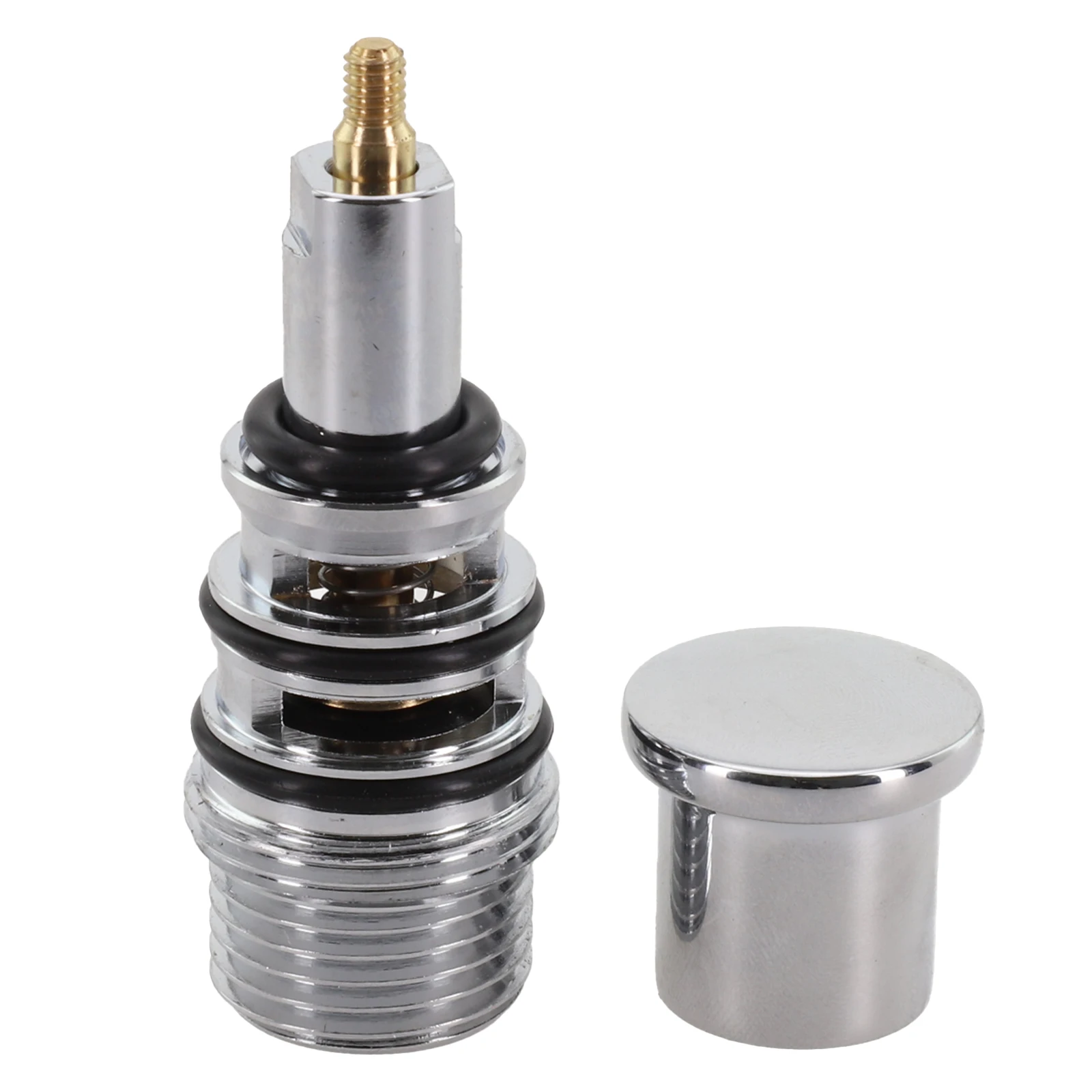 

As Shown Triple Bathtub Valve Rust-proof Brass Lever Valve Core Copper Chrome Plating Lead-free Non-fading Daily Use