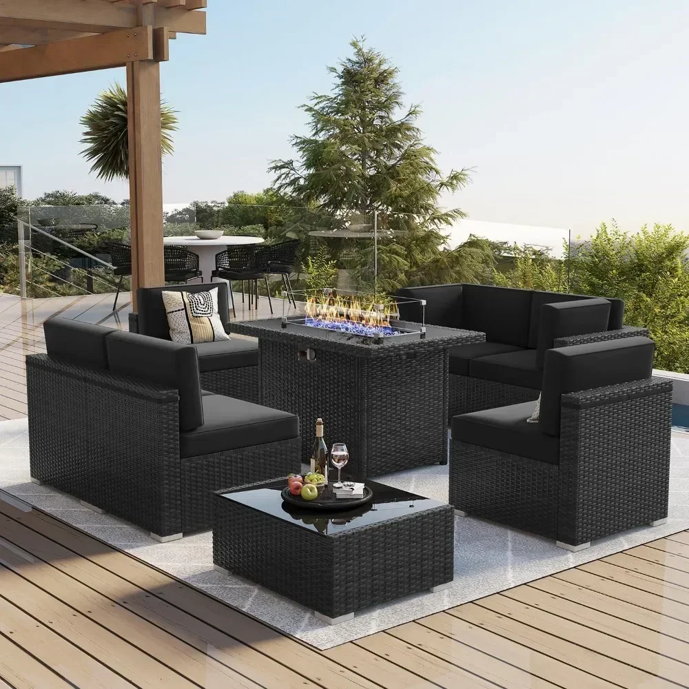 8 Piece Patio Furniture Set with 44