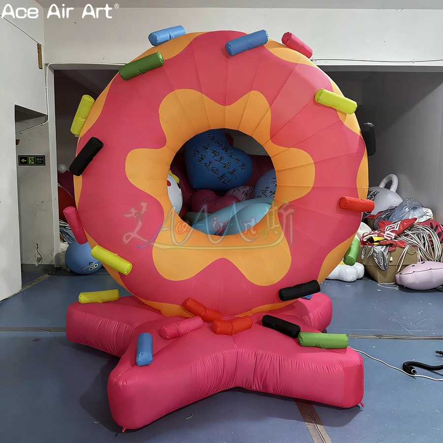 

Гигантские надувные реквизиты в виде еды: хлеб и пончики для витрин пекарен, украшения для детских праздников, декор для мероприятий на открытом воздухе, надувные декорации в виде десертов