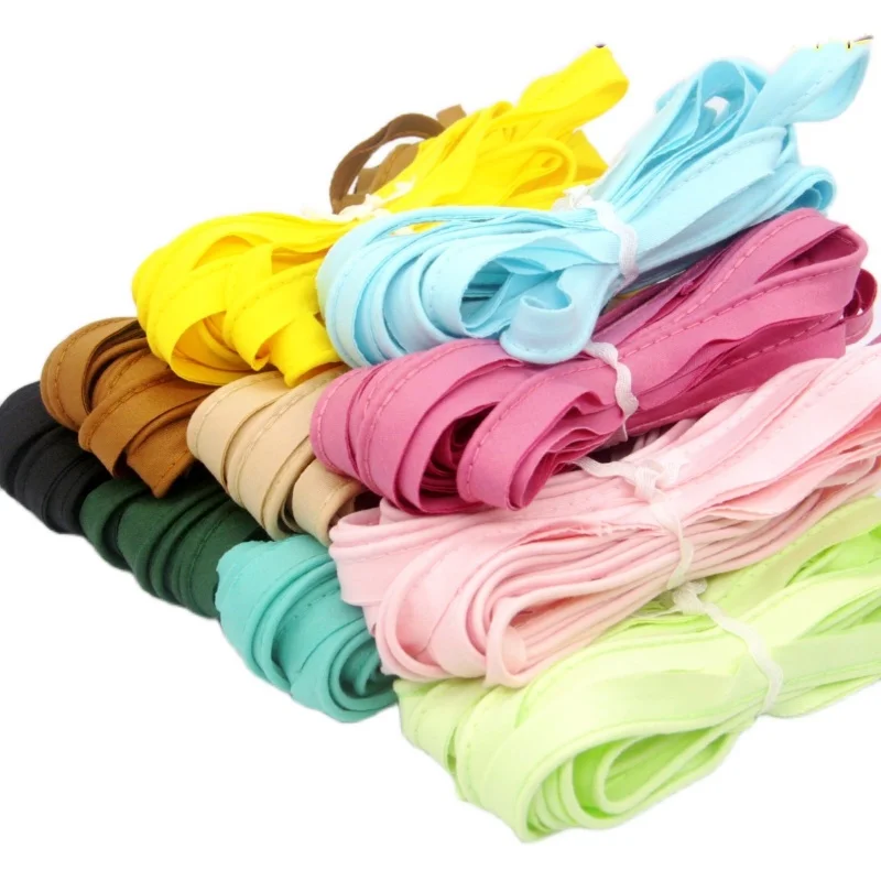 12mmX5yards Cotton Bias Piping Cord Tape Bias Binding For Bed Sheet Pajamas DIY Patchwork Garment Sewing Making For Home Textile