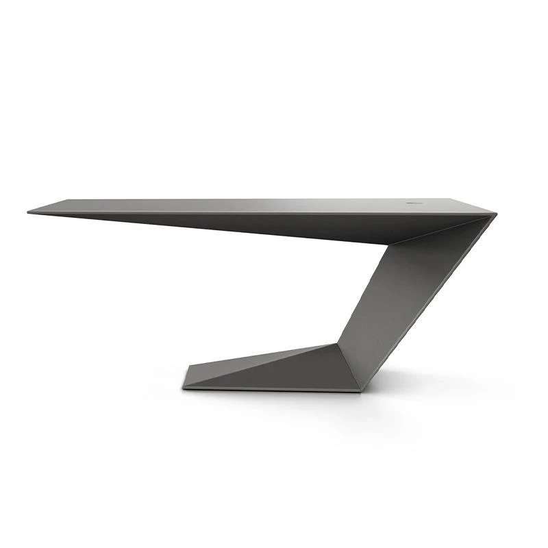 

Nordic minimalist modern creative minimalist dining table all wood spray paint art shape entrance desk office