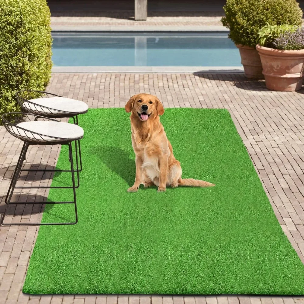 

Artificial Grass Rug 4x6 Ft Realistic Indoor Outdoor Rug for Dogs with Drain Holes, Fake Grass Dog Pet Turf Mat Patios