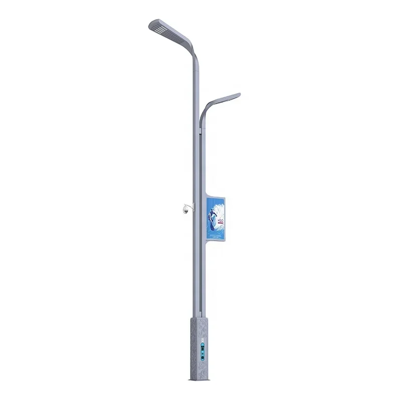 

Intelligent led street light pole smart city street light pole with cctv wifi and led screen