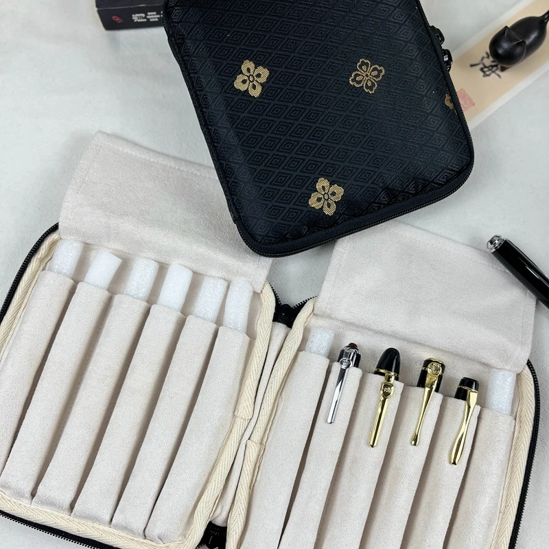 Handmade High Quality 12-Hole Pencil Bag Large Capacity Stationery Storage Pen Case Original Design 17X15.5CM