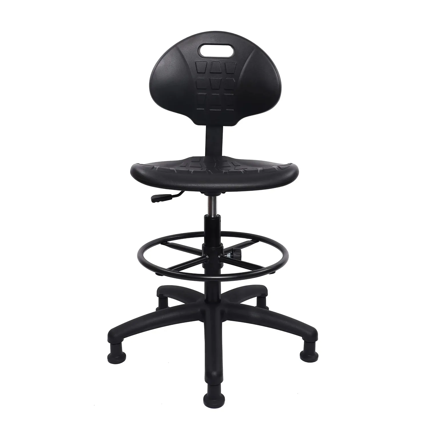 ® Deluxe Drafting Lab Stool Chair, 18'' Adjustable Footring, 10'' Adjustable Height, 450 lbs seat Capacity, Heavy Duty