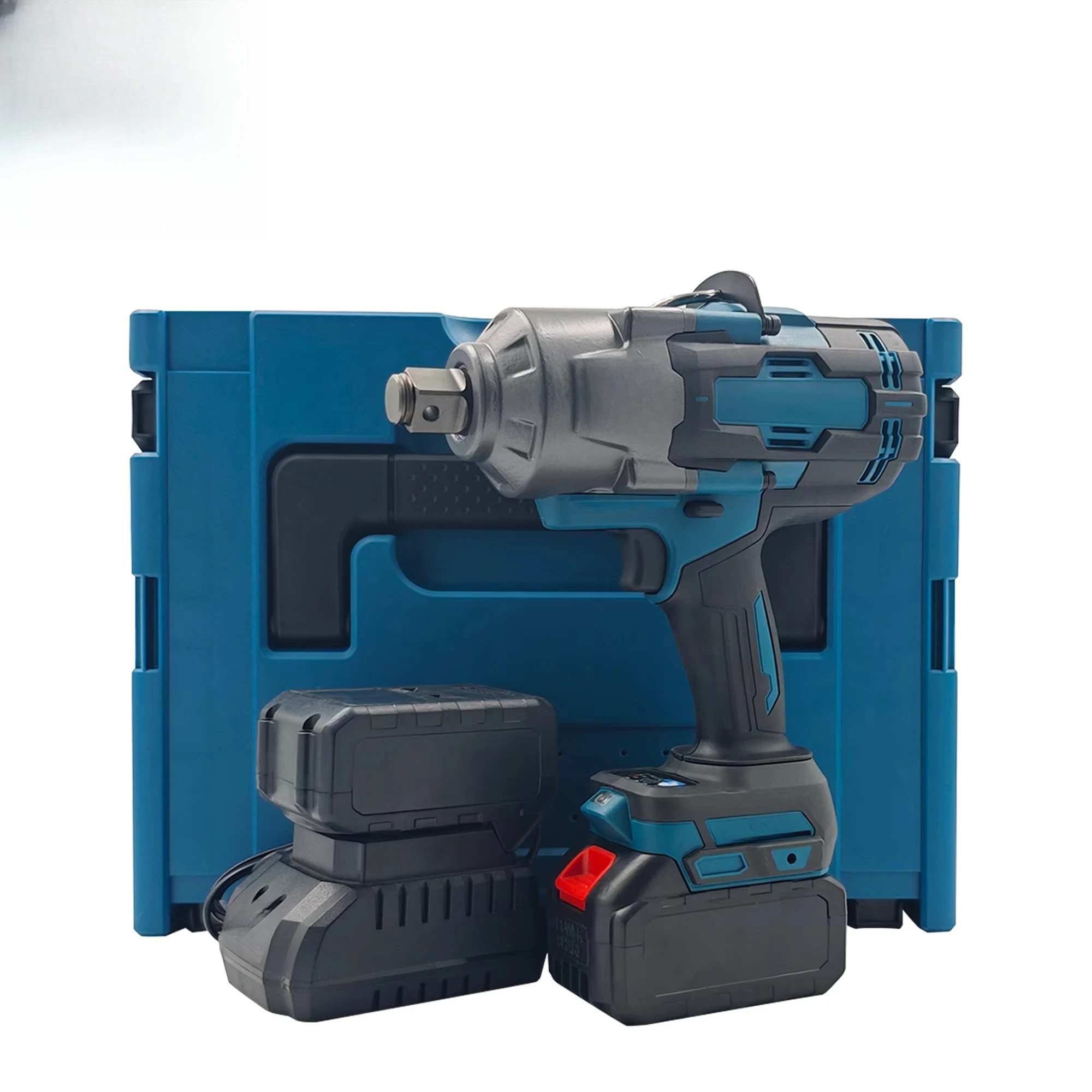 2000N Cordless Brushless Lithium Battery Impact Wrench, High-torque Power Wind Cannon, with 2 Batteries