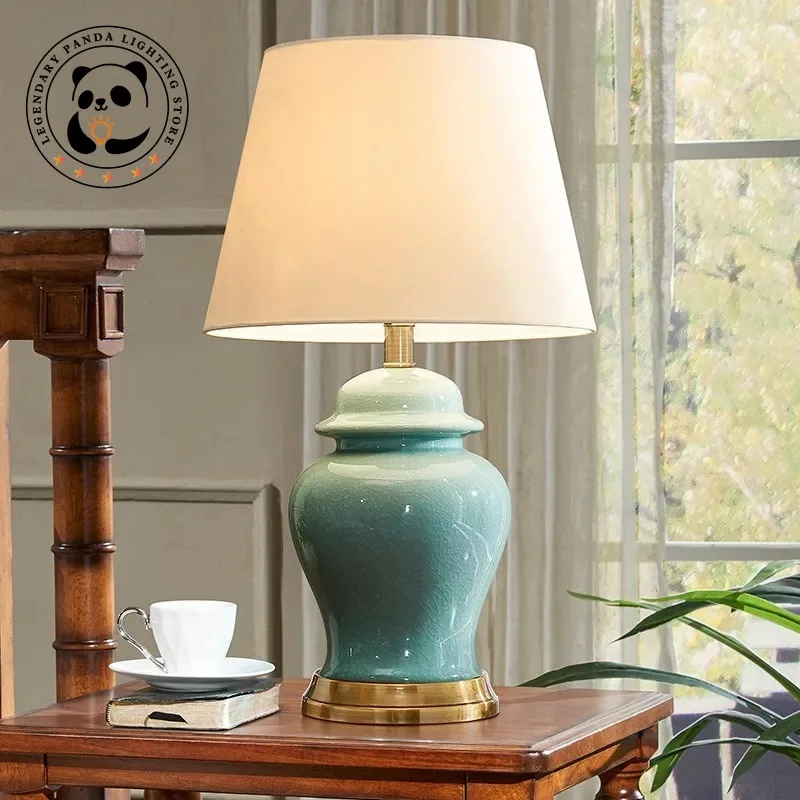 

Contemporary Minimalist Table Lamps Classical Creative LED Ceramics Bedroom Bedside Lights Study Hotel Woonkamer Art Decoration