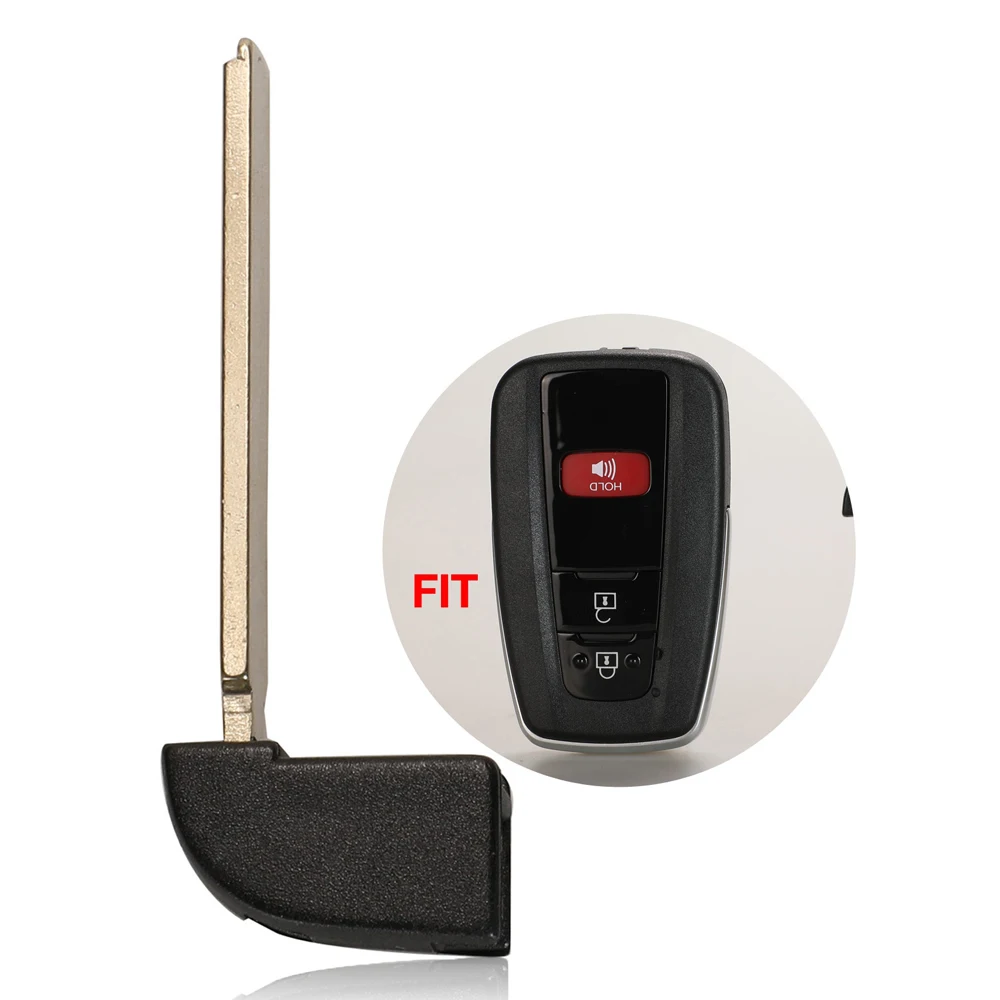 jingyuqin 10PCS Remote Smart Car Key Insert For Toyota Prius Camry CHR C-HR 2017 Emergency With Uncut Key Blank Blade
