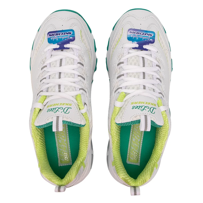 Sepatu Wanita Skechers Sepatu Sneakers Penambah Tinggi Sol Tebal Sepatu Kasual Retro Sepatu Panda Sepatu Ayah 99999863-Wgr