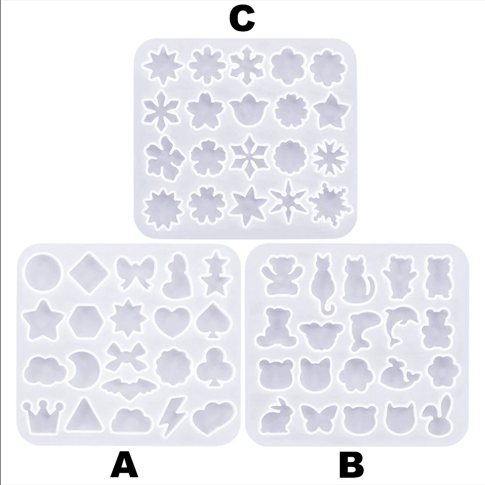 Moule en résine de silicone pour bijoux faits à la main, petit ours, fleur, étoile, boucle d'oreille, pendentif, collier, porte-clés, mignon, élection, xy, bricolage, 1 pièce