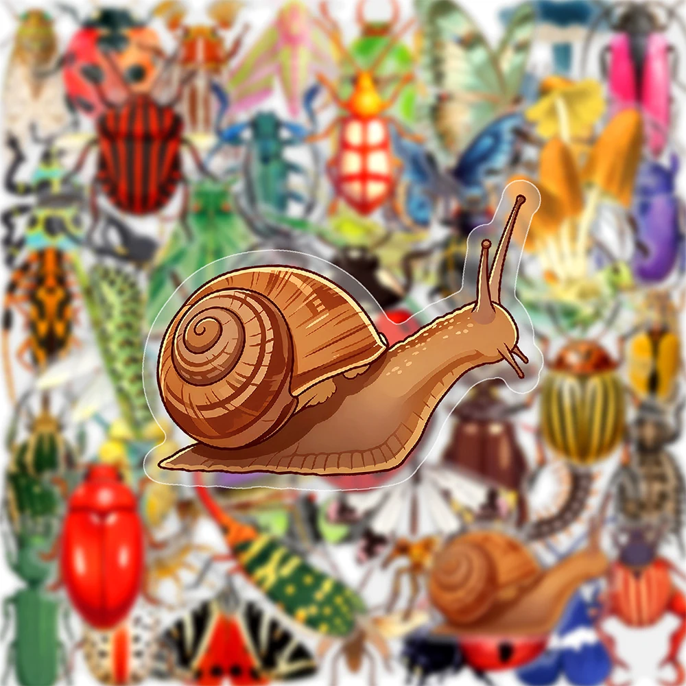 10/30/50pcs Mixed Insect Animal Graffiti Stickers Insect Ladybug Cartoon Sticker Scrapbook Notebook Phone Decals Decoration Toy