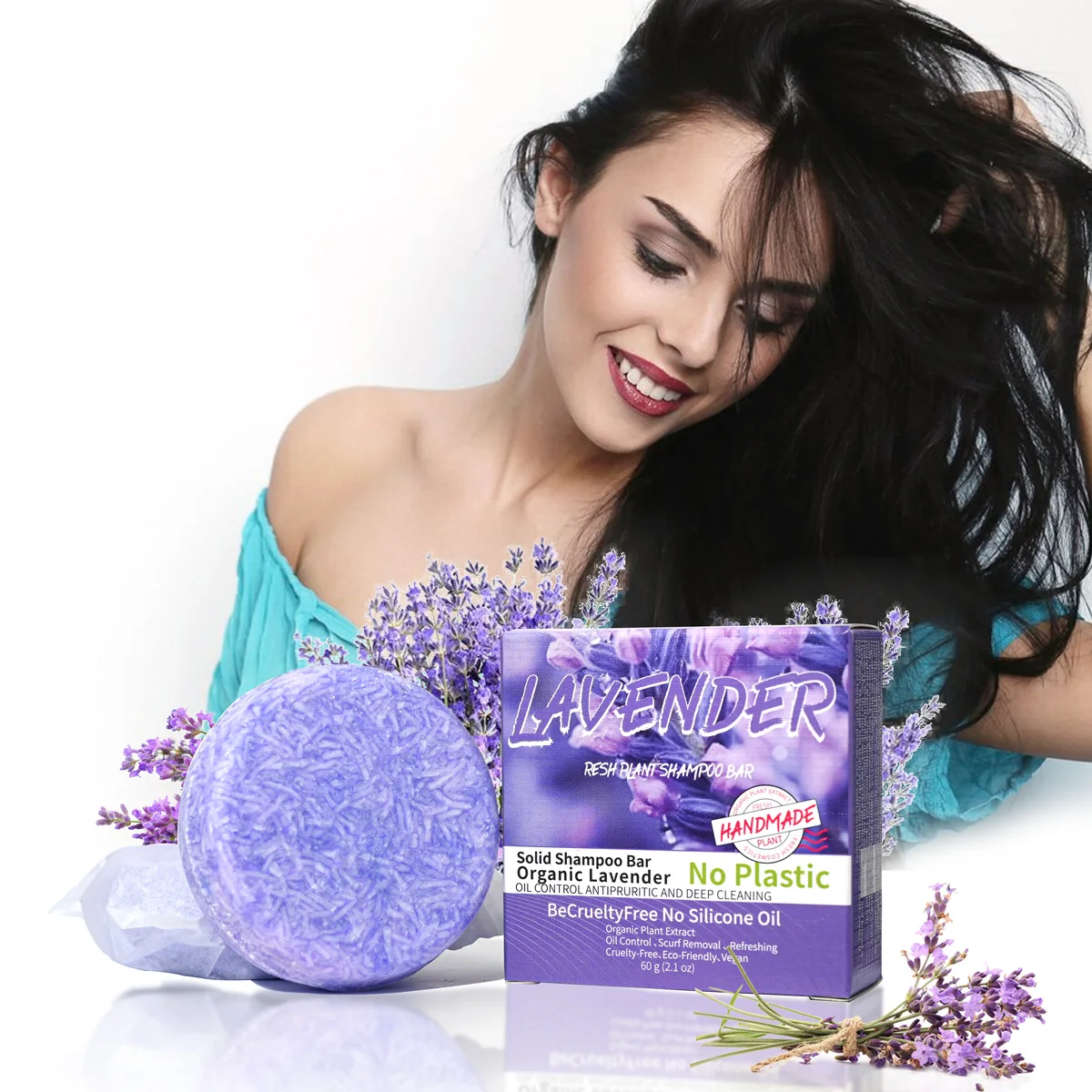 Provence Lavender Essential Oil Shampoo Soap Handmade Hair Care Soap Solid Shampoo And Cleaning Soap Self Labeled