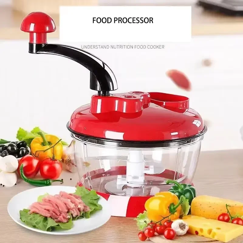 Multifunctional minced meat food processor Chili Garlic Slicer Manual Multifunctional Food  Vegetable Fruit Chop Up Machine