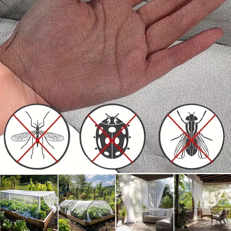 

Outdoor Mosquito Bird Barrier Net Plant Protection Garden Netting Multi Area Use for Backyard Porch Indoor Wedding Decoration