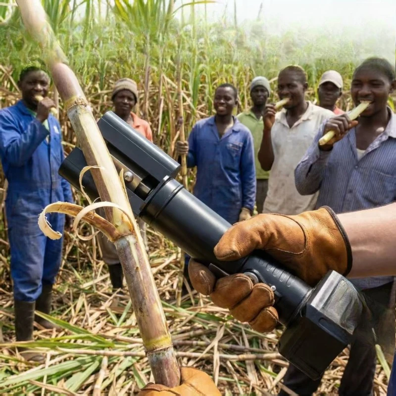 Electric sugarcane scraper, hand-held peeler