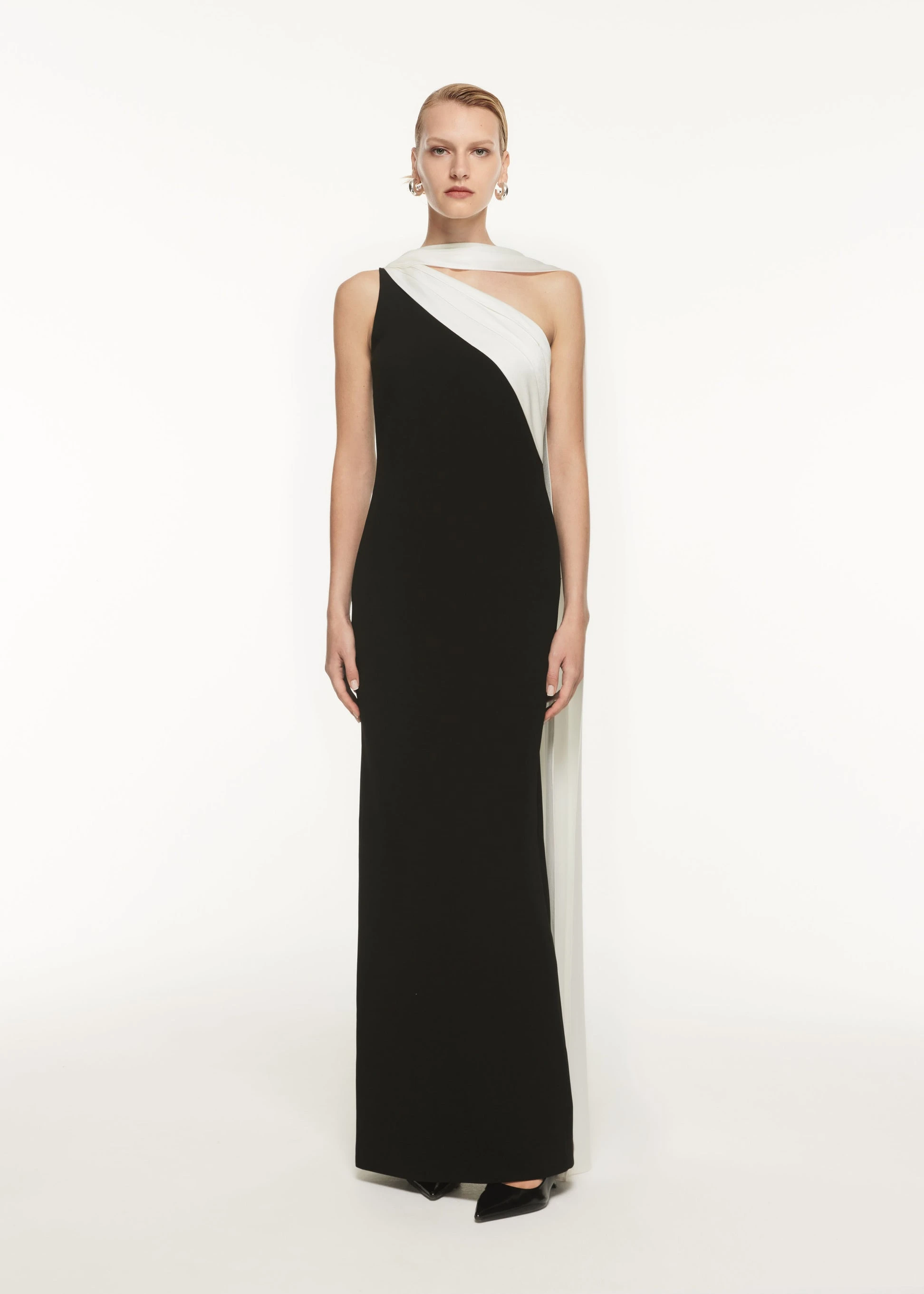 

customizedTemperament Jersey Straight One Shoulder Evening Dress High Quality Sleeveless Floor Length فساتين سهره نسائيه فخمة