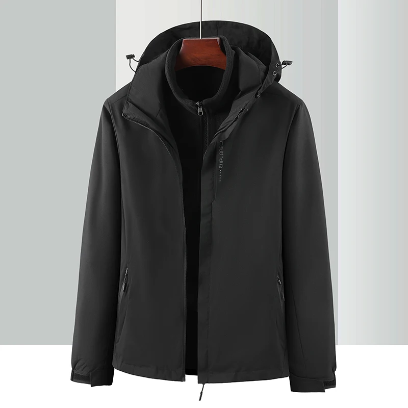 Couple Outdoor Running Sports Three in One Leisure Windproof Breathable Jacket Autumn Winter Fashionable Warm Cold Proof Jacket