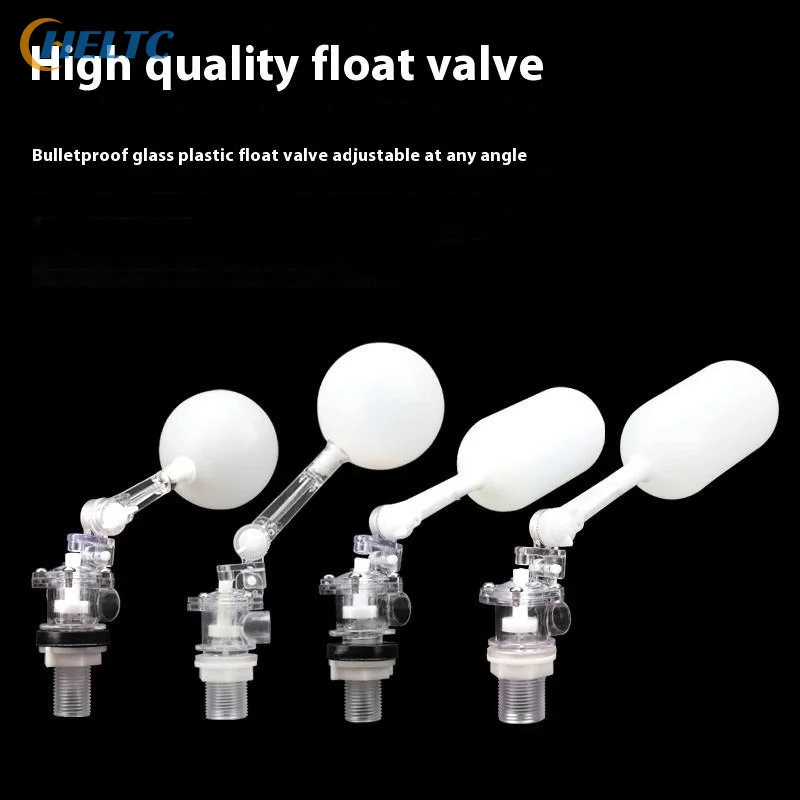 1 * الكرة الديك البلاستيك صمام الكرة الطافية خزان الأسماك خزان المياه قابل للتعديل صمام مدخل المياه متعدد الاتجاه تركيب الكرة الديك #4