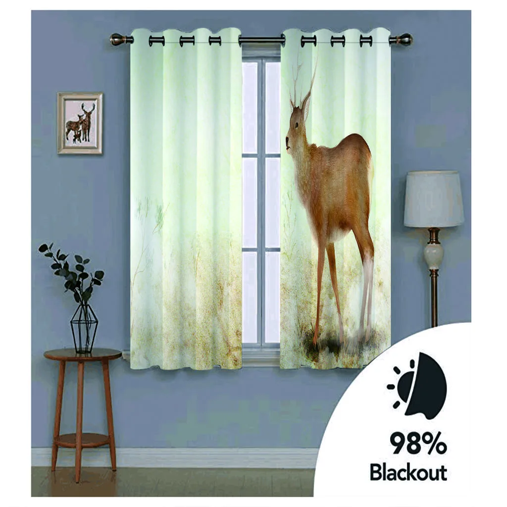 Custom animal curtains Thick shading soundproof windproof curtain personality curtains