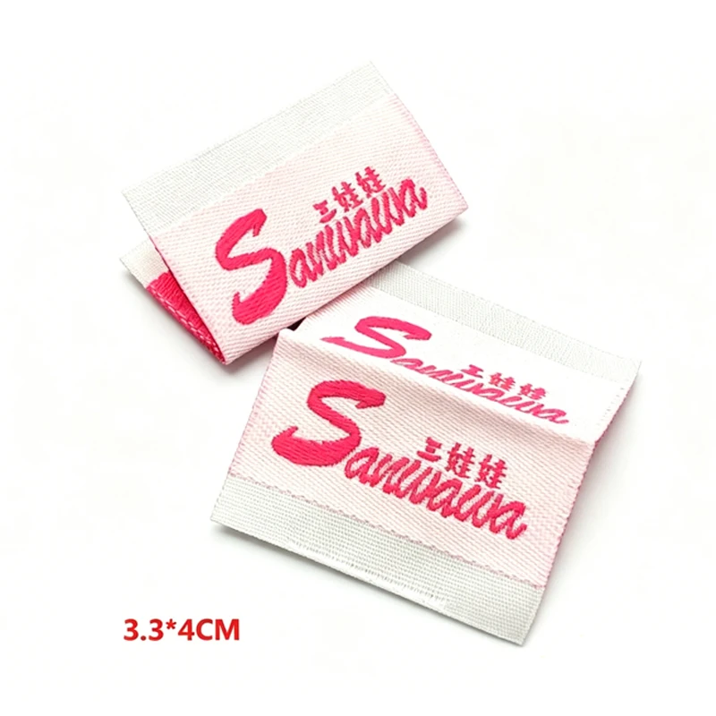 Custom Woven Labels with Logo High Quality Durable Woven Tags for Sofa Curtains Bags Garments Textile Customizable Design